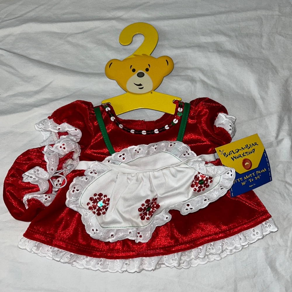 Build-a-bear Snowflake Mrs. Claus Dress